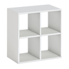Βιβλιοθήκη Cube χρώμα λευκό 60x30x60εκ.
