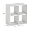 Βιβλιοθήκη Cube χρώμα λευκό 60x30x60εκ.