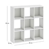 Βιβλιοθήκη Cube χρώμα λευκό 90x30x90εκ.