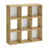 Βιβλιοθήκη Cube χρώμα sapphire oak 90x30x90εκ.