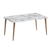 Τραπεζάκι σαλονιού Plane χρώμα λευκό εφέ μαρμάρου 90x55x41εκ.