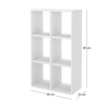 Βιβλιοθήκη Cube χρώμα λευκό 60x20x90εκ.