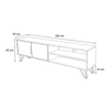Έπιπλο τηλεόρασης Foot χρώμα καρυδί - λευκό 160x35x49εκ.