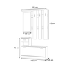 Έπιπλο εισόδου Raynold χρώμα φυσικό οξιάς 100x30x180εκ.
