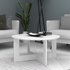 Τραπεζάκι σαλονιού Kati χρώμα λευκό Ø80x42εκ.