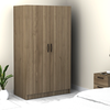 Ντουλάπα ρούχων Victoria δίφυλλη χρώμα καρυδί 100x60x181εκ.