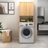 Έπιπλο πλυντηρίου Cozen χρώμα φυσικό οξιάς 65x60x178εκ.