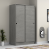 Ντουλάπα ρούχων Regio δίφυλλη συρόμενη χρώμα γκρι σκυροδέματος 120x60x200εκ.
