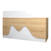 Γραφείο υποδοχής - reception Lione χρώμα φυσικό οξιάς - λευκό 160x60x100εκ.