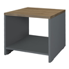 Τραπεζάκι γραφείου επαγγελματικό Venturo χρώμα ανθρακί - καρυδί 60x60x45εκ.