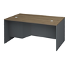 Γραφείο επαγγελματικό Venturo χρώμα ανθρακί - καρυδί 150x80x75εκ.