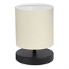 Φωτιστικό επιτραπέζιο Hassard ύφασμα/Mdf χρώμα κρεμ/μαύρο 15x16x22εκ.