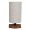 Φωτιστικό επιτραπέζιο Winkler wicker ύφασμα/ξύλο/μέταλλο χρώμα ανοιχτό καφέ 15x15x30εκ.