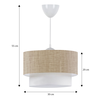 Φωτιστικό οροφής Whitehouse E27 υφασμάτινο μονόφωτο χρώμα μπεζ 30x20x55εκ.