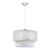 Φωτιστικό οροφής Barnhart υφασμάτινο μονόφωτο χρώμα λευκό 30x30x70εκ.