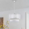 Φωτιστικό οροφής Barnhart υφασμάτινο μονόφωτο χρώμα λευκό 30x30x70εκ.