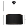 Φωτιστικό οροφής Alloy υφασμάτινο μονόφωτο χρώμα μαύρο 38x20x70εκ.