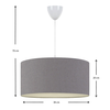 Φωτιστικό οροφής Monahan υφασμάτινο μονόφωτο χρώμα γκρι 38x20x70εκ.
