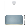 Φωτιστικό οροφής Monahan υφασμάτινο μονόφωτο χρώμα μπλε 38x20x70εκ.
