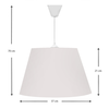 Φωτιστικό οροφής Elanor υφασμάτινο μονόφωτο χρώμα λευκό 37x21x70εκ.