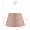 Φωτιστικό οροφής Elanor υφασμάτινο μονόφωτο χρώμα ροζ 37x21x70εκ.