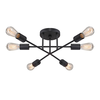 Φωτιστικό οροφής Helga E27 μεταλλικό εξάφωτο χρώμα μαύρο 50x12x20εκ.