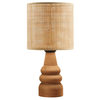 Φωτιστικό επιτραπέζιο Tino E27 pe rattan - ξύλο χρώμα φυσικό Ø15x32εκ.