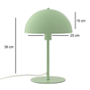 Φωτιστικό επιτραπέζιο Favori E27 μεταλλικό χρώμα πράσινο Ø25x39εκ.