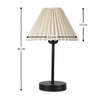 Φωτιστικό επιτραπέζιο Floi E27 μεταλλικό - ύφασμα Pvc χρώμα κρεμ Ø22x36εκ.