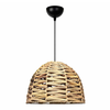 Φωτιστικό οροφής Kimi E27 wicker μονόφωτο χρώμα φυσικό Ø30x80εκ.