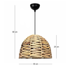 Φωτιστικό οροφής Kimi E27 wicker μονόφωτο χρώμα φυσικό Ø30x80εκ.