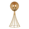 Φωτιστικό επιτραπέζιο Chavi E27 μεταλλικό χρώμα χρυσό 20x20x40εκ.