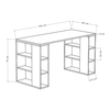 Γραφείο εργασίας Colmar χρώμα sapphire oak 140x60x75εκ