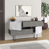 Μπουφές Eros γκρι ρετρό - λευκό εφέ μαρμάρου 145x40x82εκ.