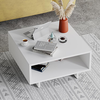 Τραπεζάκι σαλονιού Hola χρώμα λευκό 60x60x32εκ.