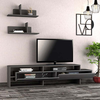 Έπιπλο τηλεόρασης Gara χρώμα ανθρακί 180x29,8x42εκ.