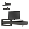 Έπιπλο τηλεόρασης Gara χρώμα ανθρακί 180x29,8x42εκ.