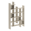 Βιβλιοθήκη Manco χρώμα sandstone 122x25,5x188εκ.