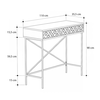 Κονσόλα Heaton μεταλλική - μελαμίνης χρώμα sapphire oak 110x35,6x90εκ.
