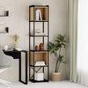 Βιβλιοθήκη Vale Mini χρώμα silky black - sapphire oak 36,2x39x179εκ.