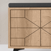 Παπουτσοθήκη Dune χρώμα sapphire oak 107x35x55εκ.