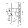 Βιβλιοθήκη Maxi χρώμα sapphire oak - silky black 144x35x175εκ.