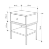 Κομοδίνο Lisa χρώμα saphhire oak 45x35x56εκ.