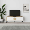 Έπιπλο τηλεόρασης Gora χρώμα sapphire oak - λευκό 140x35,6x51εκ.