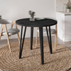 Τραπέζι Xana χρώμα black wood Ø90x77,5εκ.