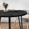Τραπέζι Xana χρώμα black wood Ø90x77,5εκ.