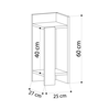 Κομοδίνο Elos δεξί χρώμα sapphire oak - ανθρακί 25x27x60εκ.