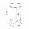 Κομοδίνο Elos αριστερό χρώμα sapphire oak - ανθρακί 25x27x60εκ.