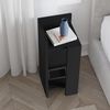 Κομοδίνο Elos αριστερό χρώμα black wood 25x27x60εκ.