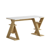 Γραφείο εργασίας Papillon χρώμα sapphire oak - λευκό 137x60x75εκ